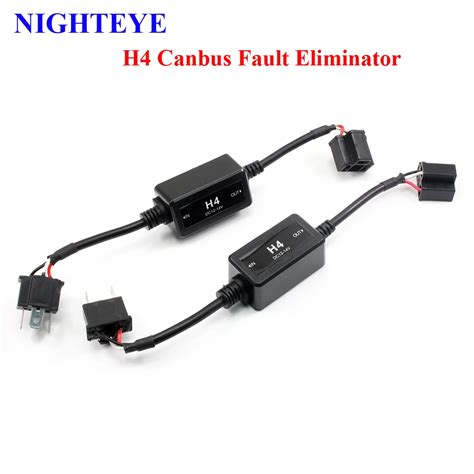 1 Pair H4/H7 LED Light CANBUS Wiring Harness Adapter LED Headlamps ...