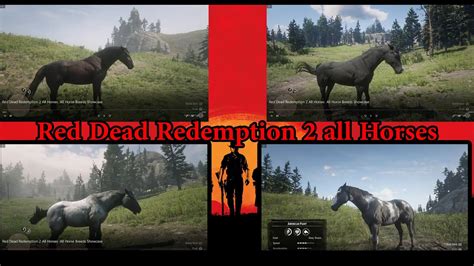 Red Dead Redemption 2 All Horses /All Horse Breeds Showcase - YouTube