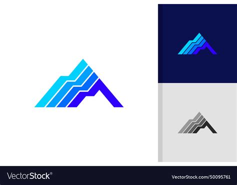 Simple mountain logo Royalty Free Vector Image