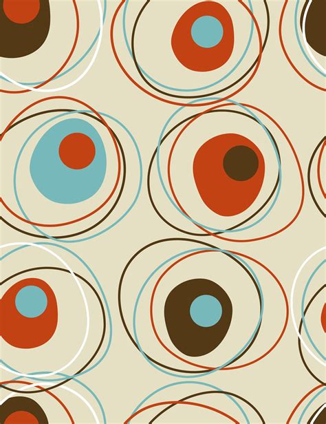 Pin by Pat Hill on Color - Aqua & Red | Mid century modern patterns ...
