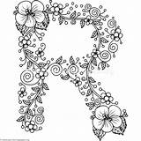 Floral Alphabet coloring Pages – Page 3 GetColoringPagesorg  sketch template