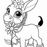 Cute Mule Coloring Page · Creative Fabrica sketch template
