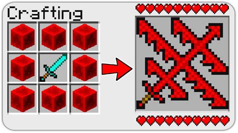 HOW TO CRAFT a CURSED REDSTONE SWORD in Minecraft? SECRET RECIPE *WOW* - YouTube