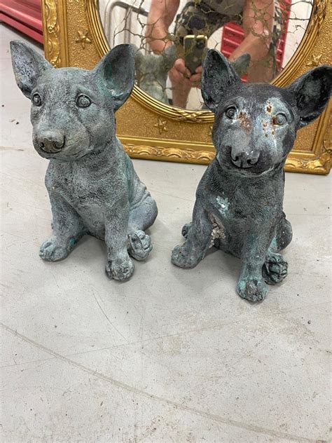 Pair of Copper Dogs | EstateSales.org