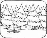 Easy Forest Coloring Pages For Kids sketch template