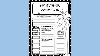 Summer Vacation Writing Prompts by Pocket Full of Posies | TpT