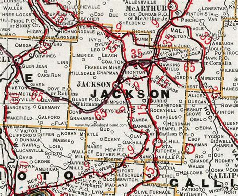 Jackson County, Ohio 1901 Map Wellston, Oak Hill, Coalton, Glen Roy ...