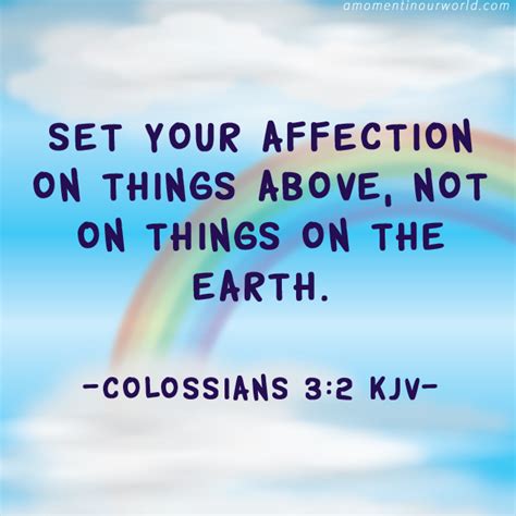 Monday Memory Verse: Colossians 3:2 - Simple Living. Creative Learning