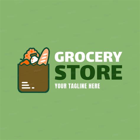 Placeit - Online Logo Maker for a Grocery Store with Bag Clipart ...