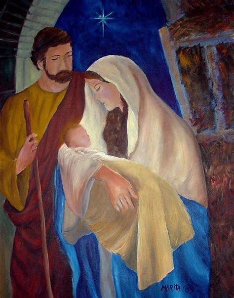 Holy Family by Marita McVeigh | Family painting, Christian paintings, Painting