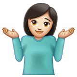 Person Shrugging: Light Skin Tone Emoji 🤷🏻