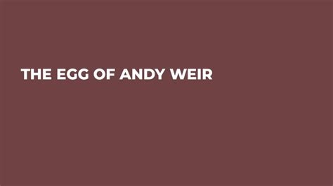 Andy weir the egg short story | Book and movie responses: The Egg by ...