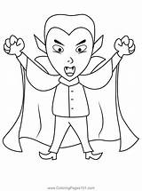 Scary Vampire Coloring Page For Kids  Free Halloween Printable sketch template