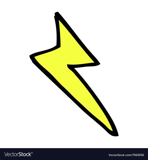 Comic cartoon lightning bolt symbol Royalty Free Vector