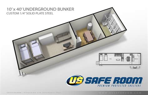 10' x 40' Underground Bunker - US Safe Room