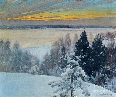 Winter Sunset Painting by Celestial Images - Fine Art America