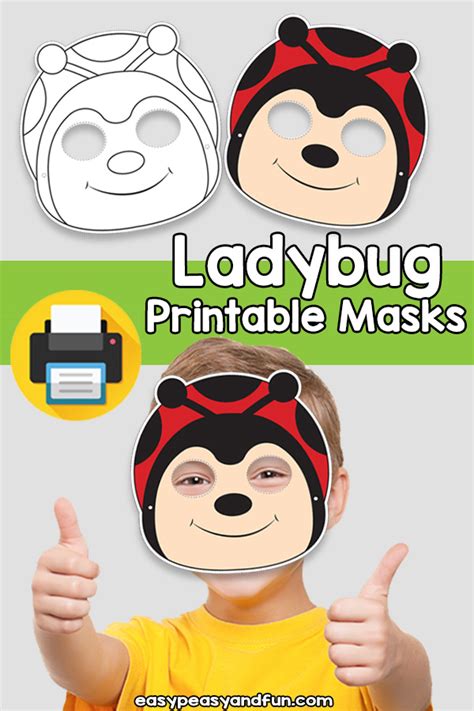 Printable Ladybug Mask Template Mask Template Bee Printables Bunny Face ...