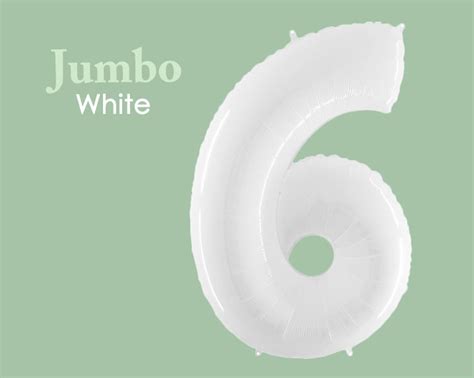 White Number 6 Balloon 6th Birthday Balloon Sixth Birthday - Etsy