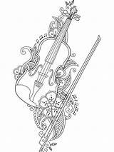 Violin Coloring Pages Printable Sketch Page sketch template