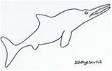Ichthyosaurus Coloring Pages Coloring sketch template