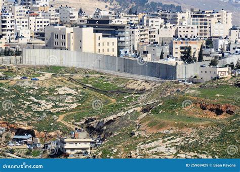 Israel West Bank Barrier stock image. Image of rural - 25969429