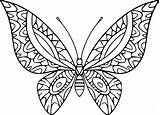 Simple Zentangle Butterfly Coloring Pages  Cool sketch template