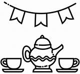 Tea Party Coloring Page  Free Printable Coloring Pages sketch template