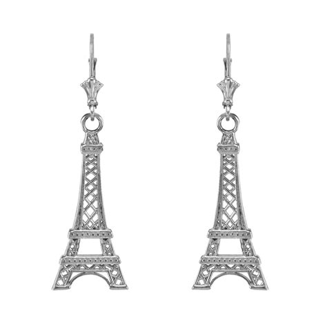 Sterling Silver Paris Eiffel Tower Earrings