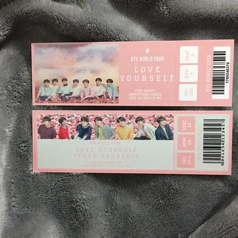 BTS souvenir concert tickets 💜 customized to your... - Depop