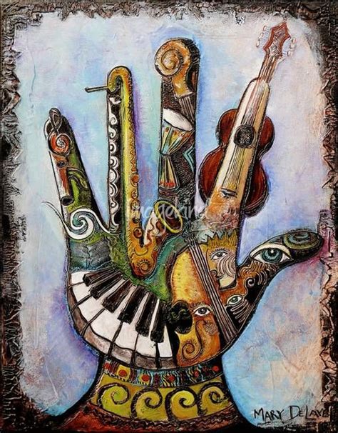 "Handful of Music" by Mary DeLave | Music painting, Music art painting, Music artwork