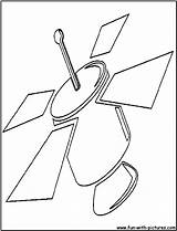 Satellite Cutout Coloring Page sketch template