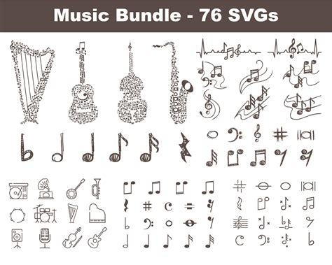 Music Notes Svgs Music Svgs Music Note Svg Music Symbol | Etsy | Music notes, Music symbols ...