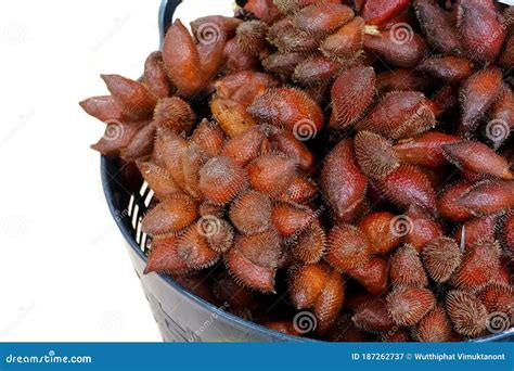 Red Tropical Fruit Salacca or Zalacca is a Popular Fruit Eaten in Thailand Stock Image - Image ...