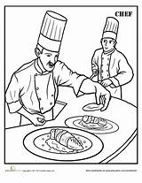 Chef Coloring Page sketch template