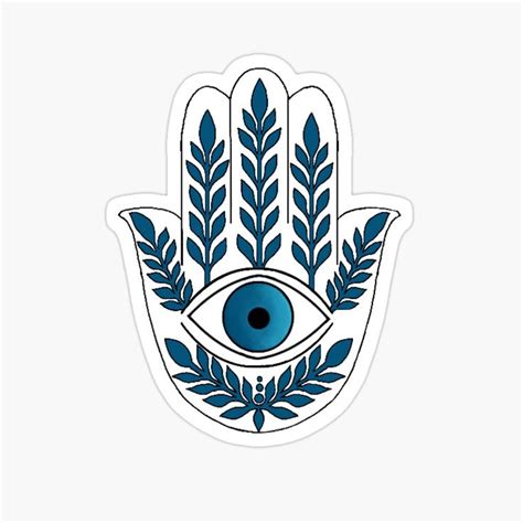 "Blue Hamza - Evil Eye Sticker" Sticker for Sale by Violetmehndi | Eye stickers, Evil eye art ...