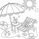 Coloring Page Black and White Summer · Creative Fabrica sketch template