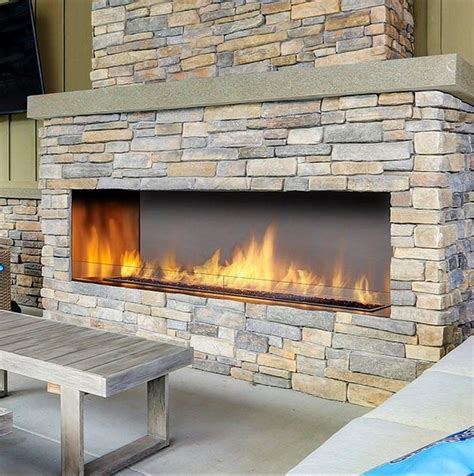 60" Outdoor Linear Gas Fireplace | Outdoor gas fireplace, Outdoor ...