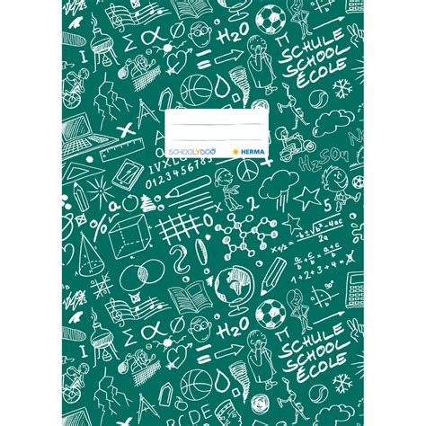 Exercise book cover A4 Schoolydoo dark green, 19406