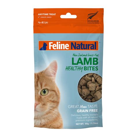 Feline Natural Lamb Healthy Bites Grain-Free Freeze-Dried Cat Treats 1.76oz - Free Pet Food ...