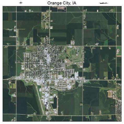 Aerial Photography Map of Orange City, IA Iowa