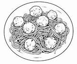 Free 🍝 Spaghetti And Meatballs coloring Pages – Coloring Corner sketch template