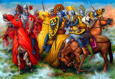 Battle of Liegnitz between Polish and German knights | Medieval knight, Historical art, Ancient ...