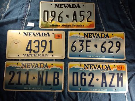 Set of 5 Nevada License Plates for display or crafts | Etsy