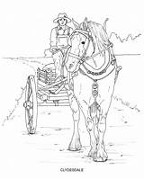 Horse And Wagon Coloring Pages sketch template