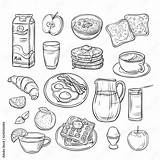 Breakfast Illustration Vintage sketch template