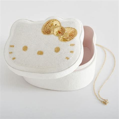 Hello Kitty® Beaded Velvet Jewelry Box | Pottery Barn Teen