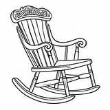 Vintage Rocking Chair Coloring Page  Pagescom sketch template