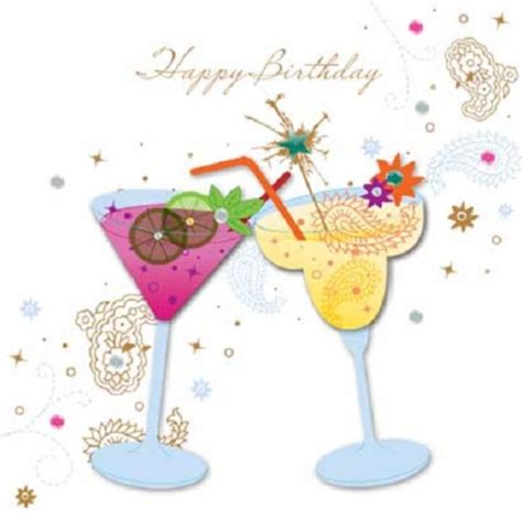 Handmade Cocktails Happy Birthday Greeting Card By Talking Pictures | Cards | Love Kates