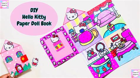 DIY Hello Kitty Paper Doll House Book /Hello Kitty Paper Quiet Book| Paper Doll Hello Kitty ...