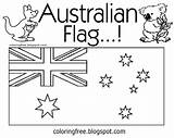 Australian Flag Coloring Pages sketch template